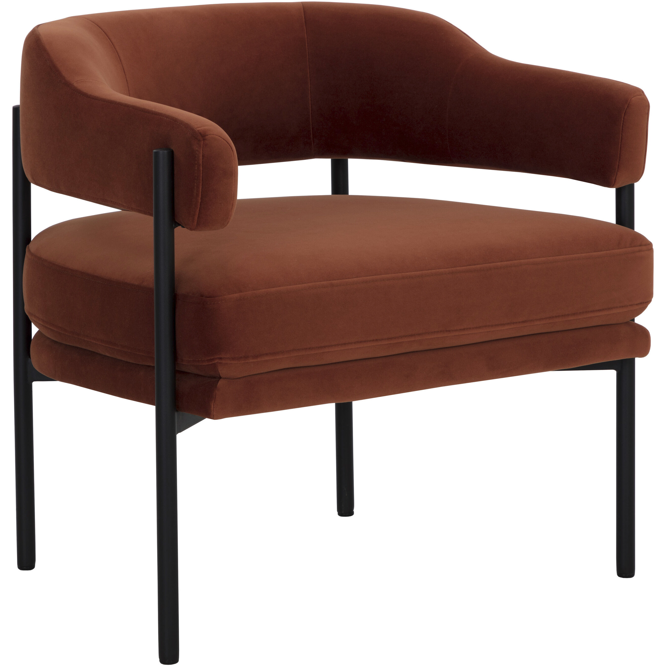 Lola Meg Rust Lounge Chair